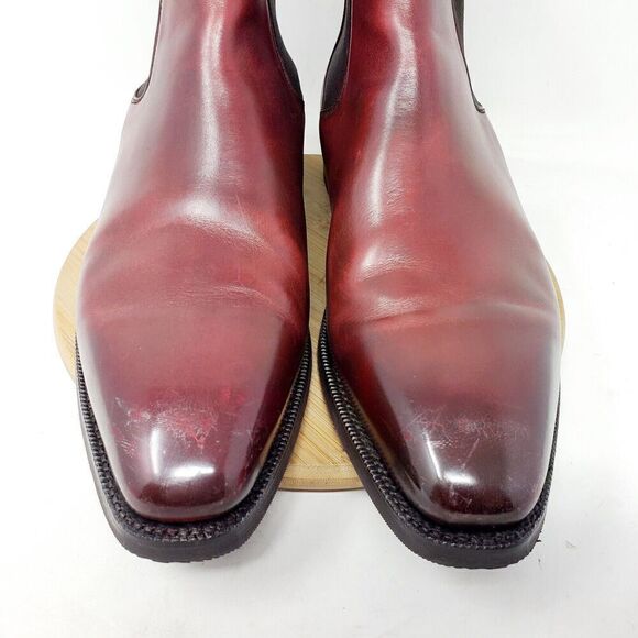 J Fitzpatrick Chelsea Boots Mens 10 E Alki MTO LPB Last City Rubber Sole Shoes - Picture 4 of 16